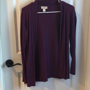 LOFT wine colored cardigan.